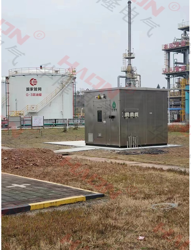 四川資陽石油分公司簡陽油庫-在線監測分析小屋項目現場