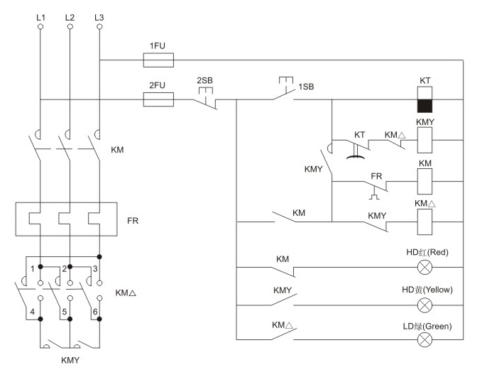 防爆星三角起動器原理圖 防爆星三角起動器原理圖